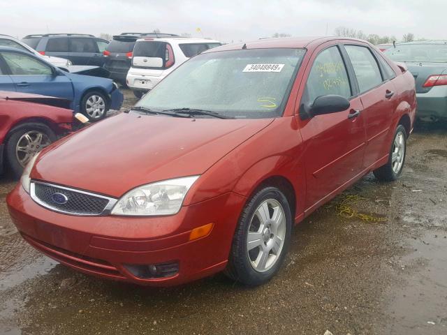 1FAFP34N95W178884 - 2005 FORD FOCUS ZX4 BURGUNDY photo 2