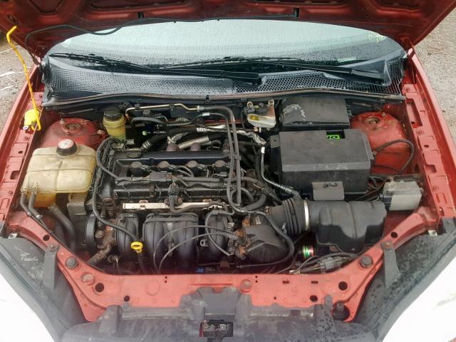 1FAFP34N95W178884 - 2005 FORD FOCUS ZX4 BURGUNDY photo 7