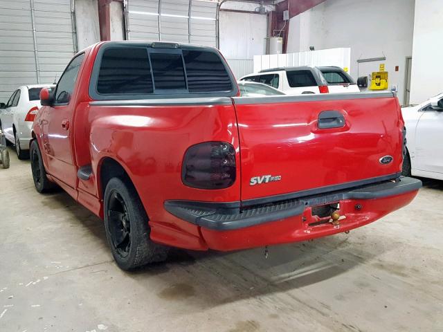 2FTZF0730YCA56580 - 2000 FORD F150 SVT L RED photo 3