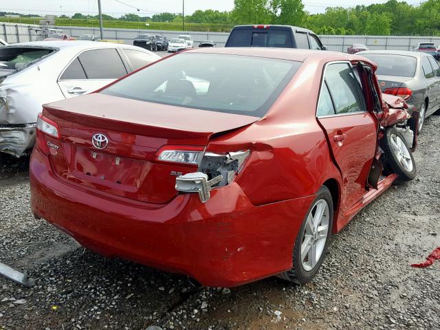 4T1BF1FK8CU627138 - 2012 TOYOTA CAMRY BASE RED photo 4