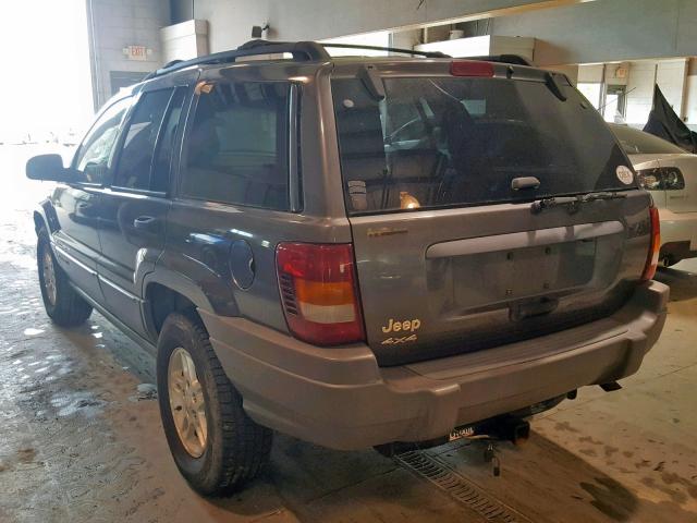 1J4GW48S92C246647 - 2002 JEEP GRAND CHER GRAY photo 3