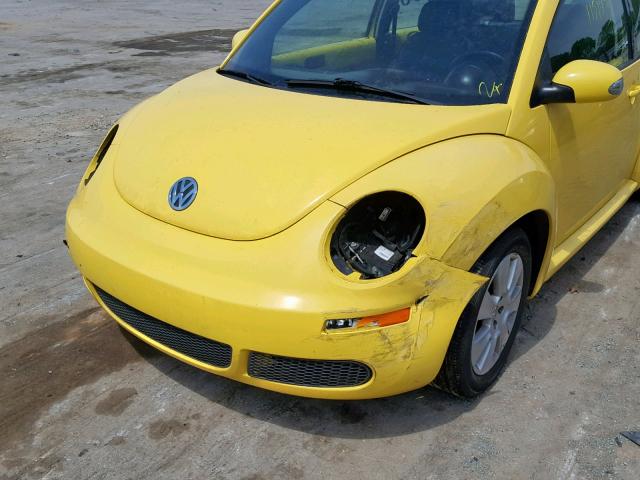 3VWPW31C49M513508 - 2009 VOLKSWAGEN NEW BEETLE YELLOW photo 9