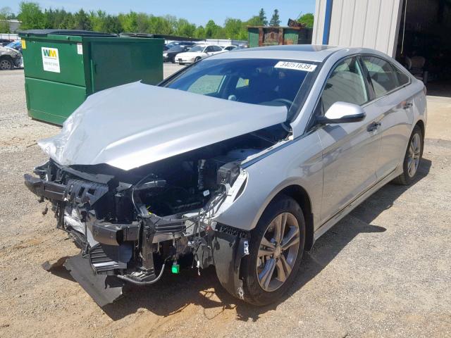 5NPE34AF2JH712537 - 2018 HYUNDAI SONATA SPO SILVER photo 2