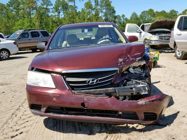 5NPET4AC4AH594030 - 2010 HYUNDAI SONATA GLS BURGUNDY photo 9