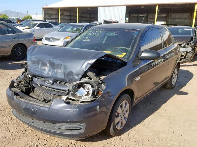 KMHCM36C48U103703 - 2008 HYUNDAI ACCENT GS GRAY photo 2