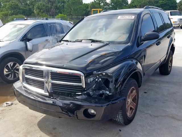 1D4HB48N06F186877 - 2006 DODGE DURANGO SL BLACK photo 2