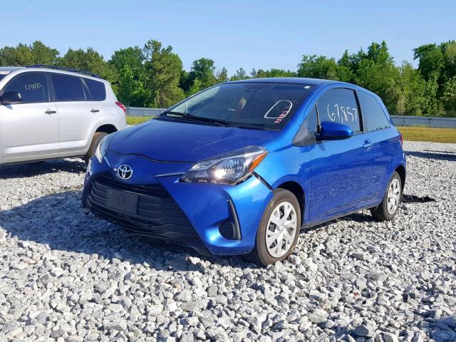 VNKJTUD3XJA090980 - 2018 TOYOTA YARIS L BLUE photo 2