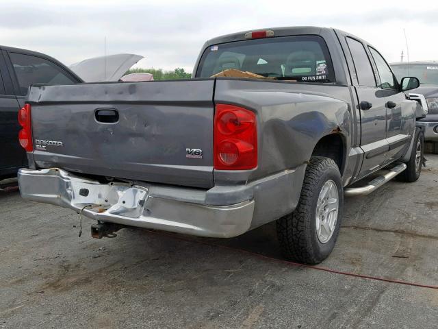 1D7HE48N95S186960 - 2005 DODGE DAKOTA QUA GRAY photo 4