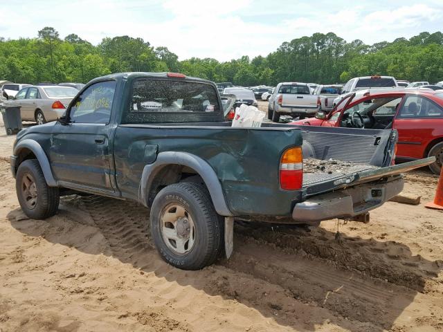 5TEPM62N01Z784776 - 2001 TOYOTA TACOMA GREEN photo 3