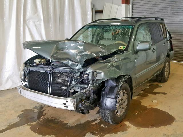 JTEEP21A340033029 - 2004 TOYOTA HIGHLANDER GREEN photo 2