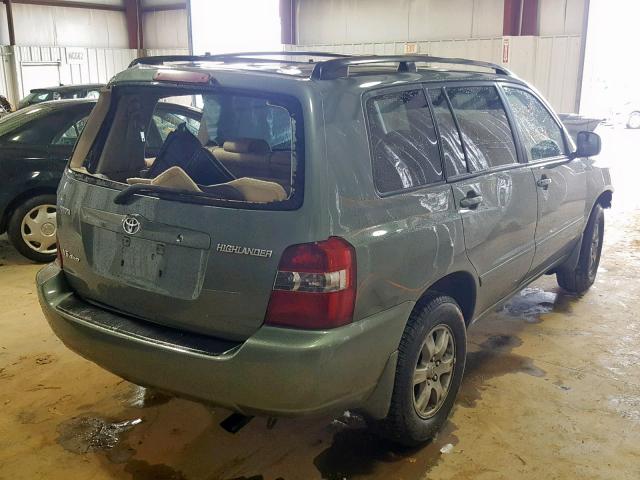 JTEEP21A340033029 - 2004 TOYOTA HIGHLANDER GREEN photo 4