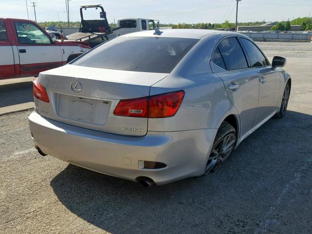 JTHBE262885019570 - 2008 LEXUS IS 350 SILVER photo 4