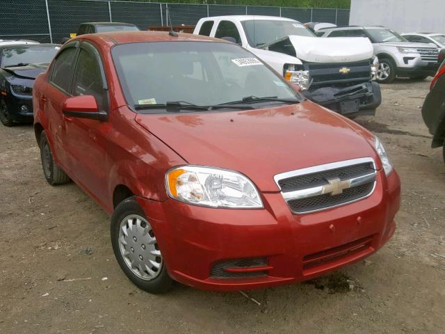 KL1TD56E19B640860 - 2009 CHEVROLET AVEO LS RED photo 1