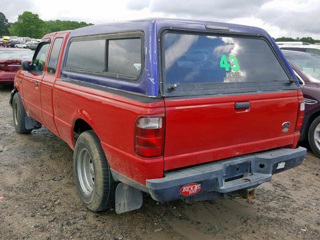 1FTYR14U84PA63792 - 2004 FORD RANGER SUP RED photo 3