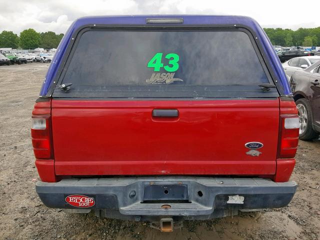 1FTYR14U84PA63792 - 2004 FORD RANGER SUP RED photo 6