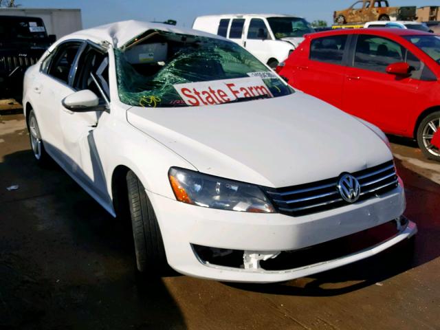 1VWBP7A39CC069954 - 2012 VOLKSWAGEN PASSAT SE WHITE photo 1