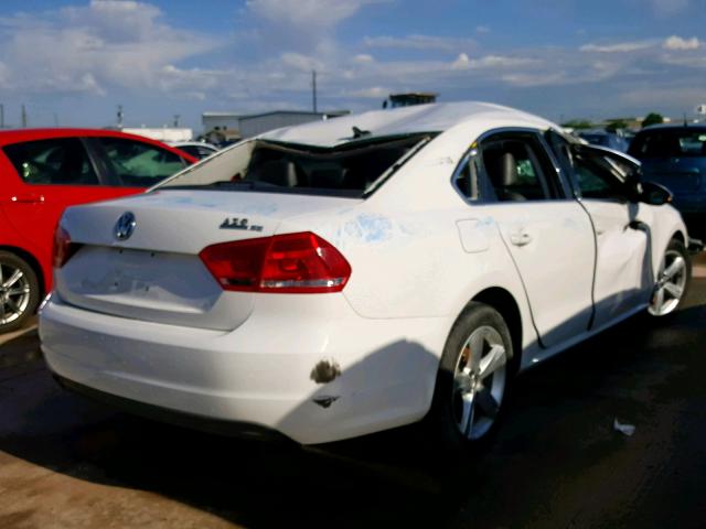 1VWBP7A39CC069954 - 2012 VOLKSWAGEN PASSAT SE WHITE photo 4