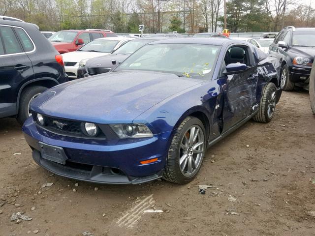 1ZVBP8CF2B5163853 - 2011 FORD MUSTANG GT BLUE photo 2