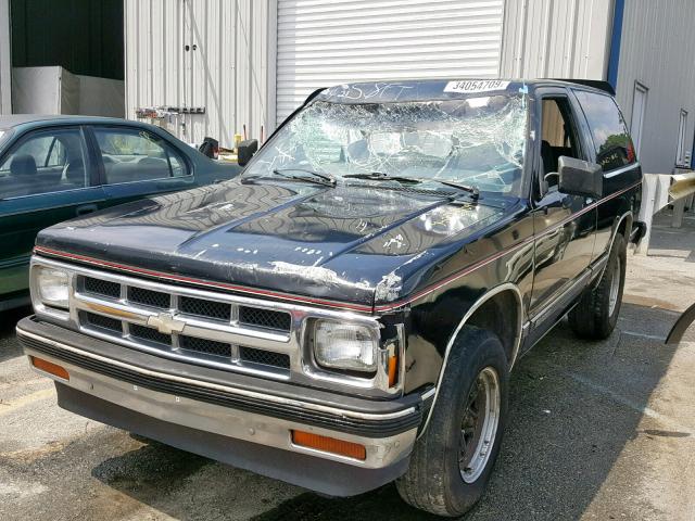 1GNCS18Z0M8217708 - 1991 CHEVROLET BLAZER S10 BLACK photo 2