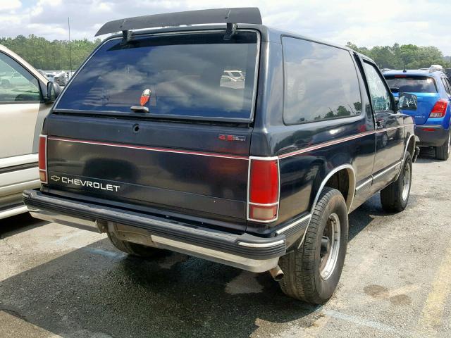 1GNCS18Z0M8217708 - 1991 CHEVROLET BLAZER S10 BLACK photo 4