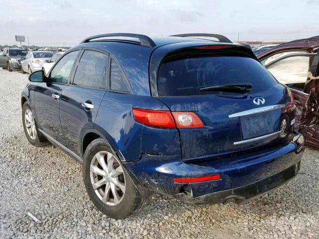 JNRAS08W86X203712 - 2006 INFINITI FX35 BLUE photo 3