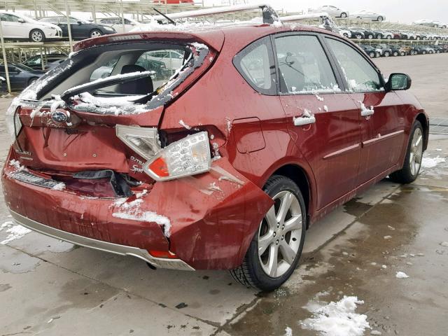 JF1GH6D67BH830882 - 2011 SUBARU IMPREZA OU RED photo 4