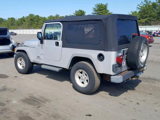 1J4FA44S35P302773 - 2005 JEEP WRANGLER / SILVER photo 3