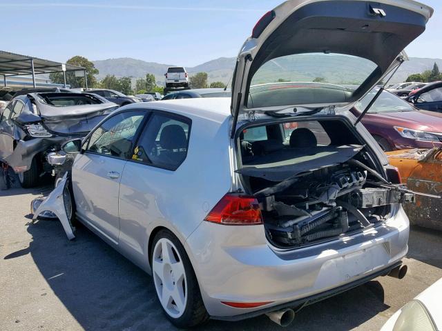 3VWYT7AU4GM034158 - 2016 VOLKSWAGEN GTI S/SE SILVER photo 3