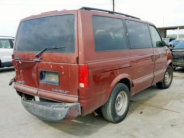 1GNDM19W9XB132005 - 1999 CHEVROLET ASTRO MAROON photo 4