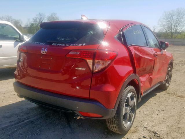 3CZRU6H53JG713223 - 2018 HONDA HR-V EX RED photo 4