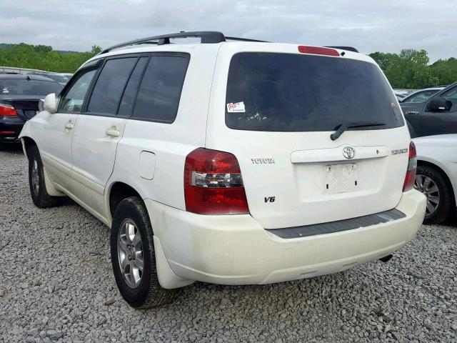 JTEGP21A460106114 - 2006 TOYOTA HIGHLANDER WHITE photo 3