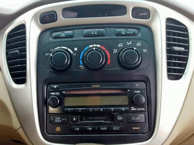 JTEGP21A460106114 - 2006 TOYOTA HIGHLANDER WHITE photo 9