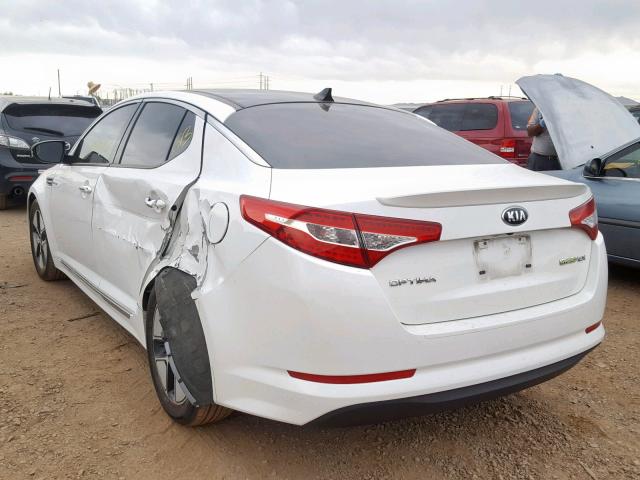 KNAGM4AD0D5050429 - 2013 KIA OPTIMA HYB WHITE photo 3