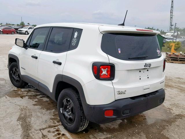 ZACCJBAB2JPH45334 - 2018 JEEP RENEGADE S 白色 照片 3
