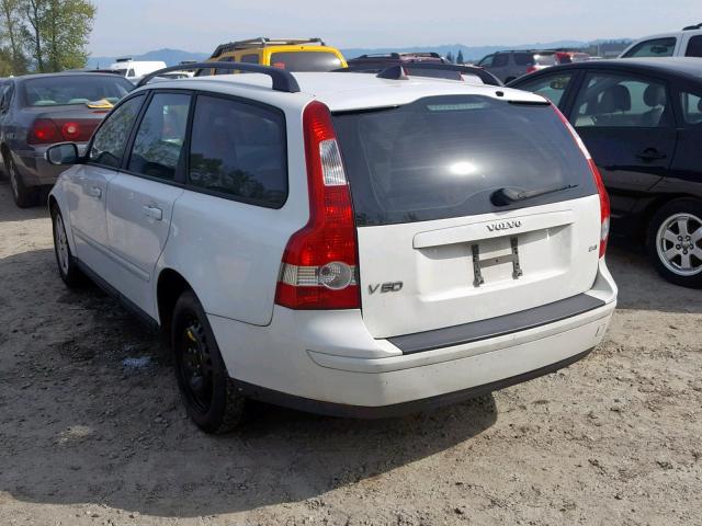 YV1MW382X72312312 - 2007 VOLVO V50 2.4I WHITE photo 3