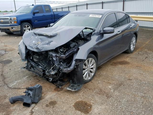 1HGCR3F81FA013426 - 2015 HONDA ACCORD EXL GRAY photo 2