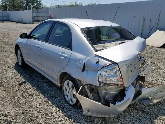 KNAFE121675411419 - 2007 KIA SPECTRA EX SILVER photo 3