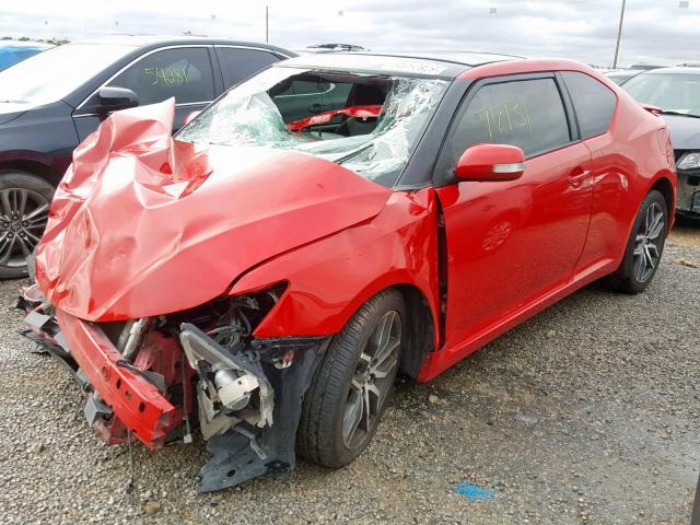 JTKJF5C7XE3073643 - 2014 TOYOTA SCION TC RED photo 2