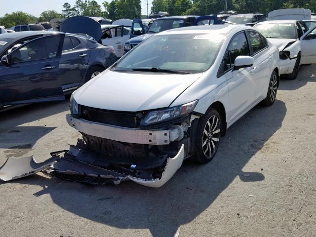 19XFB2F99EE075851 - 2014 HONDA CIVIC EXL WHITE photo 2