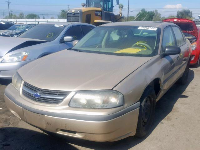 2G1WF52E949263316 - 2004 CHEVROLET IMPALA BROWN photo 2