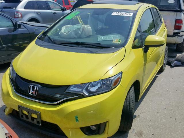 3HGGK5H82FM747266 - 2015 HONDA FIT EX YELLOW photo 2