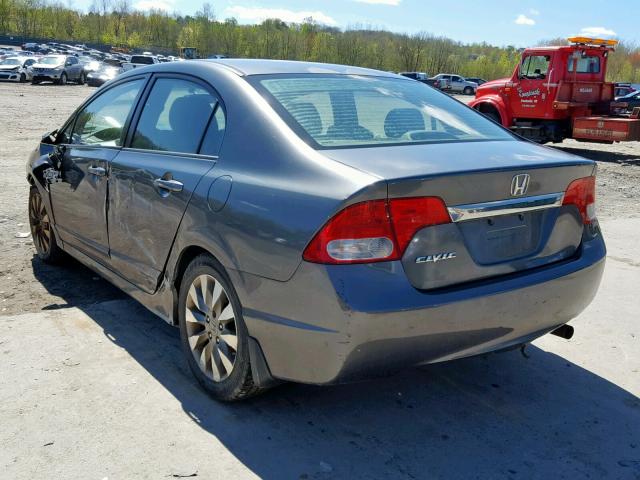 2HGFA1F9XAH552980 - 2010 HONDA CIVIC EXL GRAY photo 3