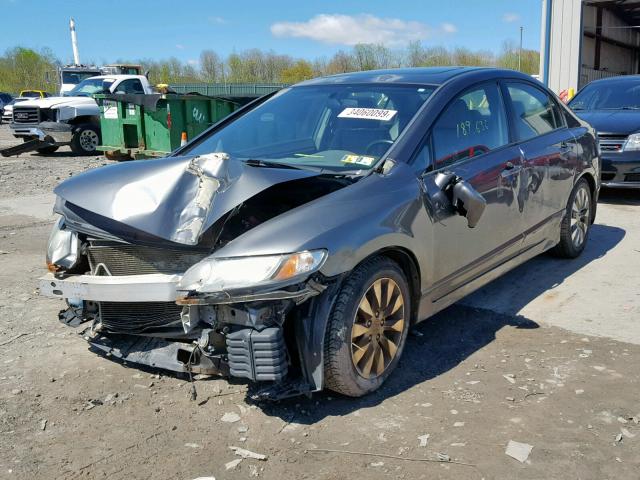 2HGFA1F9XAH552980 - 2010 HONDA CIVIC EXL GRAY photo 9