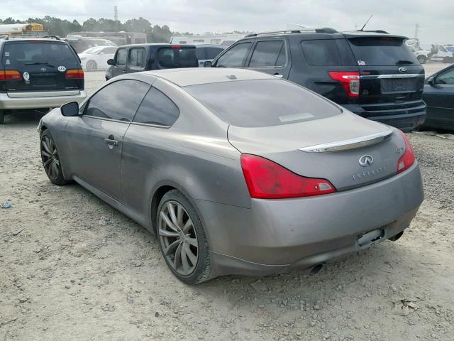 JNKCV64E78M108707 - 2008 INFINITI G37 BASE SILVER photo 3