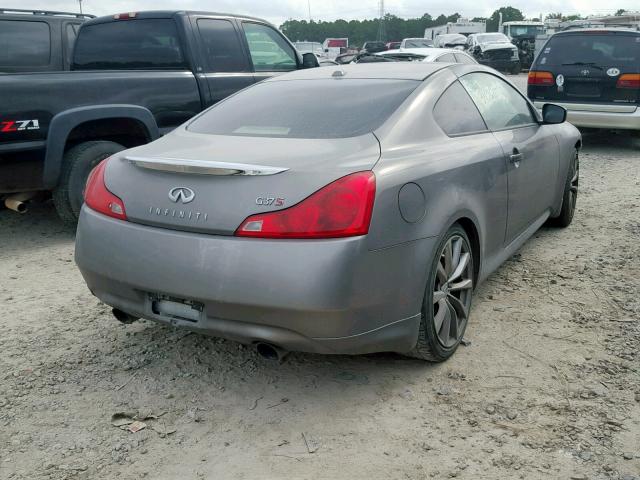 JNKCV64E78M108707 - 2008 INFINITI G37 BASE SILVER photo 4