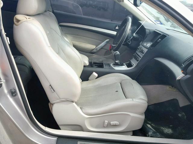 JNKCV64E78M108707 - 2008 INFINITI G37 BASE SILVER photo 5