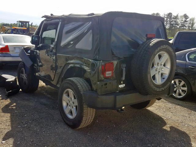 1J4AA2D12BL556225 - 2011 JEEP WRANGLER S GREEN photo 3