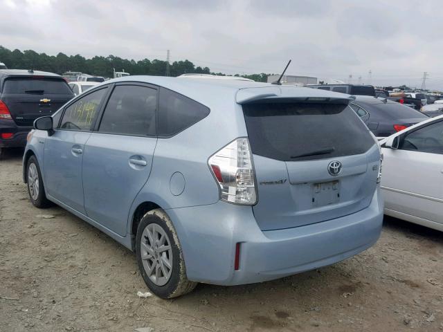 JTDZN3EU4D3258404 - 2013 TOYOTA PRIUS V BLUE photo 3