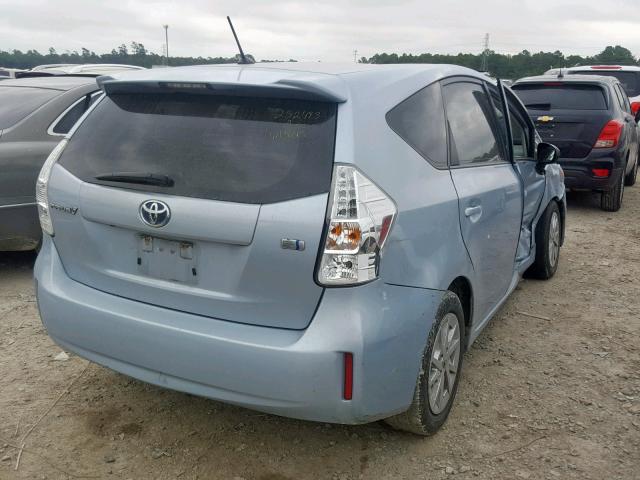 JTDZN3EU4D3258404 - 2013 TOYOTA PRIUS V BLUE photo 4