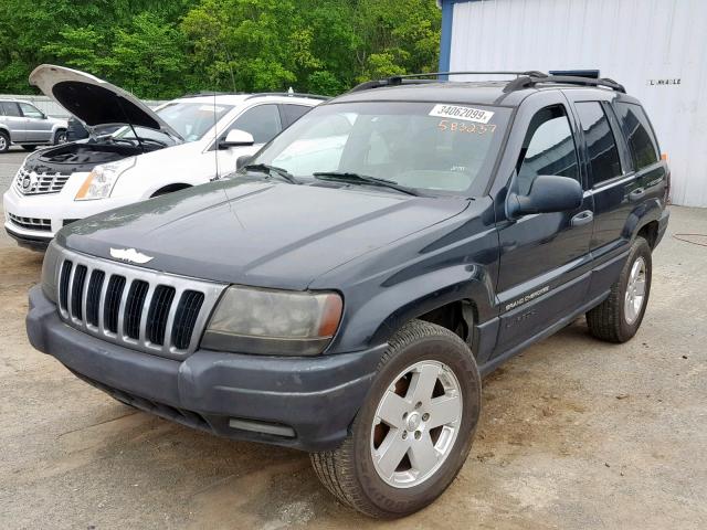 1J4GX48S41C583237 - 2001 JEEP GRAND CHER BLACK photo 2